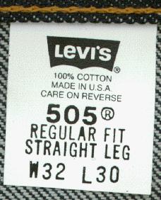  Levi's 00505 Made in USA